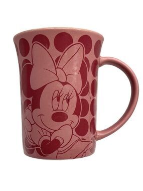 WALT DISNEY WORLD Minnie Mouse Pink and Lime Green Coffee Tea Mug 16oz